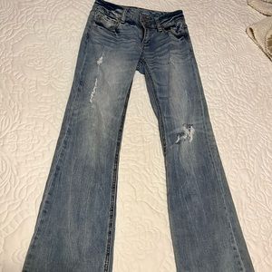 Victoria’s Secret Distressed Bootcut Hipster Jean